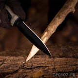 9 inch Heavy Duty Fixed Blade Hunting Knife Rubberized ABS Handle with K Sheath