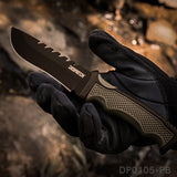 9 inch Heavy Duty Fixed Blade Hunting Knife Rubberized ABS Handle with K Sheath