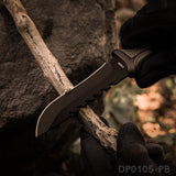 9 inch Heavy Duty Fixed Blade Hunting Knife Rubberized ABS Handle with K Sheath