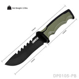 9 inch Heavy Duty Fixed Blade Hunting Knife Rubberized ABS Handle with K Sheath