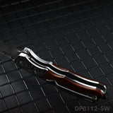 VG10 Damascus Blade Pocket Knife with Rosewood Handle