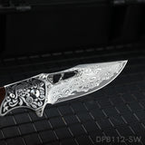 VG10 Damascus Blade Pocket Knife with Rosewood Handle