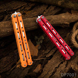Practice Butterfly Knife Trainer Unsharpened Balisong with Stainless Steel Dull Blade