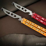 Practice Butterfly Knife Trainer Unsharpened Balisong with Stainless Steel Dull Blade