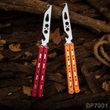 Practice Butterfly Knife Trainer Unsharpened Balisong with Stainless Steel Dull Blade