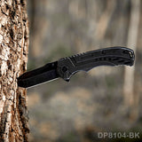 Pocket Folding Knife with Stonewashed Blade and G10 Handle