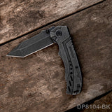 Pocket Folding Knife with Stonewashed Blade and G10 Handle