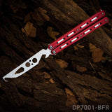Practice Butterfly Knife Trainer Unsharpened Balisong with Stainless Steel Dull Blade