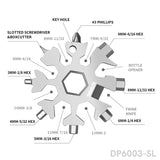 18 in 1 Stainless Steel Snowflake Multi-Tool, Screwdriver and Christmas Gift