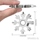 18 in 1 Stainless Steel Snowflake Multi-Tool, Screwdriver and Christmas Gift