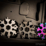 18 in 1 Stainless Steel Snowflake Multi-Tool, Screwdriver and Christmas Gift