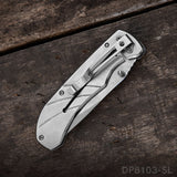Stainless Steel Folding Knife with Titanium Surface Treatment