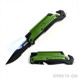 Tactical Folding Pocket Knife Multitools with LED Light, Seatbelt Cutter and Window Glass Breaker - Dispatch Outdoor Life