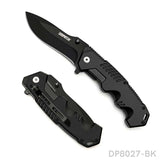 4.9''Closed Folding Pocket Knife with Aluminium Handle and Black Oxide Blade