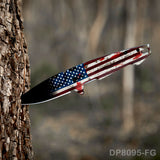 4.5" Patriotic EDC Folding Knife - 3D Printed Flag Eagle Flipper Pocket Knife