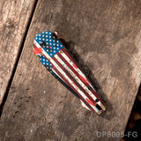 4.5" Patriotic EDC Folding Knife - 3D Printed Flag Eagle Flipper Pocket Knife
