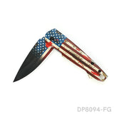 4.5" Patriotic EDC Folding Knife - 3D Printed Flag Eagle Flipper Pocket Knife