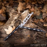 Practice Butterfly Knife Trainer Unsharpened Balisong with Stainless Steel Dull Blade