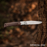 Damascus Steel Folding Pocket Knife with Dalbergia Wood Handle | EDC, Hiking & Camping