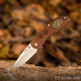 Vintage Folding Pockt Knife with Deer Medallion Handle