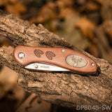 Vintage Folding Pockt Knife with Deer Medallion Handle