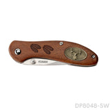 Vintage Folding Pockt Knife with Deer Medallion Handle